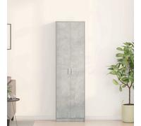 vidaXL Armario Gris Concreto Grande 55X25X189 cm Madera Ingenierizada con Amplio Almacenamiento Y Diseño Moderno para Dormitorio Sala de Estar Minimalista Estiloso