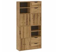 vidaXL Armarios auxiliares 4 uds ODDA 40x24x79 cm Madera Maciza Pino, Armario, Armario de almacenaje, aparador, aparador, Buffet