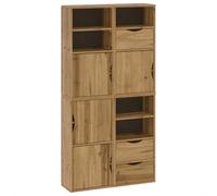 vidaXL Armarios auxiliares 4 uds ODDA 40x24x79 cm Madera Maciza Pino, Armario, Armario de almacenaje, aparador, aparador, Buffet