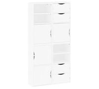 vidaXL Armarios auxiliares 4 uds ODDA Blanco 40x24x79 cm, Armario, Armario de almacenaje, aparador, aparador, Buffet