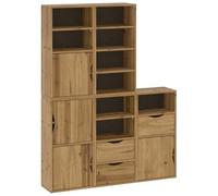 vidaXL Armarios auxiliares 5 uds ODDA 40x24x79 cm Madera Maciza Pino, Armario, Armario de almacenaje, aparador, aparador, Buffet