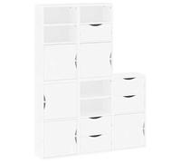 vidaXL Armarios auxiliares 5 uds ODDA Blanco 40x24x79 cm Madera Pino