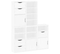 vidaXL Armarios auxiliares 5 uds ODDA Blanco 40x24x79 cm Madera Pino, Armario, Armario de almacenaje, aparador, aparador, Buffet