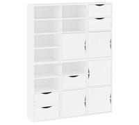 vidaXL Armarios auxiliares 6 uds ODDA Blanco 40x24x79 cm Madera Pino, Armario, Armario de almacenaje, aparador, aparador, Buffet