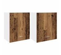 vidaXL Armarios Colgantes 2 Unidades Lyon Madera Vieja 50x31x60 cm Madera de ingeniería