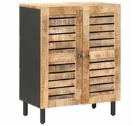 vidaXL Armarios de Almacenamiento 60 x 33 x 75 cm Natural, Armario de Madera Moderno, Organizador Rectangular, Color marrón con perillas de Bronce, diseño Compacto