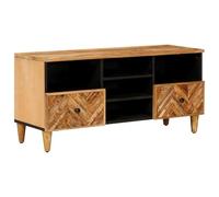 vidaXL Armarios de Almacenamiento con cajón Marrón 100 x 33,5 x 46 cm, Sala, Cabiente Moderno, Unidad Rectangular de Madera de Mango, Almacenaje Compacto, Estante Sólido