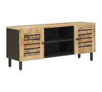 vidaXL Armarios de Almacenamiento Natural 105 x 33 x 46 cm, Gabinete Moderno para Medios, diseño Rectangular, Almacenamiento en Madera de Mango, Mueble Minimalista para Sala