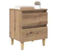 vidaXL Armarios de Cama 2 pcs Roble Artesanal 40 x 35 x 50 cm, Mesita de Noche Rústica Industrial, Mesa de Dormitorio con Cajones, Gabinete de Noche Durable, Solución de Almacenamiento Funcional Mode