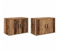 vidaXL Armarios de pared 2 uds para garaje madera antigua madera