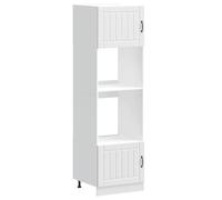 vidaXL Armarios para Horno 2 uds Kalmar Blanco Madera de ingeniería, Unidad de Horno, gabinete de Horno de Cocina, Unidad Base de Horno