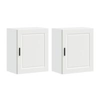 vidaXL Armarios Pared para Cocina 2 uds Porto Madera ingeniería Blanca, Unidad de Pared de Cocina, gabinete para Pared de Cocina, gabinete de Pared con Puerta