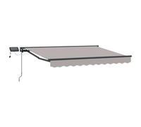 vidaXL Armazón de toldo Manual con Leds 3,5 x 2,5 m, Toldo de jardín y terraza, toldo Manual Moderno con Luces LED, protección Ajustable, diseño Resistente al Clima