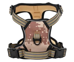 vidaXL Arnés para perros con bandas reflectantes ajustables marrón L