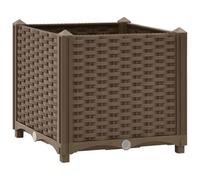 vidaXL Arriate Jardinera Macetero Recipiente Flores Plantas Soporte Jardín Patio Terraza Balcón Decoración Adornos 40x40x38 cm Polipropileno