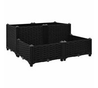 vidaXL Jardinera Macetero Arriate 80x80x38 cm Polipropileno
