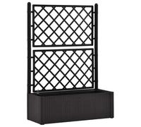 vidaXL Arriate con Enrejado y Sistema de Riego Automático Pérgola Jardinera Macetero Flores Bandeja Plantas Porche Jardín Decoración Patio Antracita