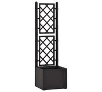vidaXL Arriate con Enrejado y Sistema de Riego Automático Pérgola Jardinera Macetero Flores Bandeja Plantas Jardín Porche Decoración Patio Antracita