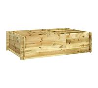 vidaXL Arriate Cuadrado de Madera de Pino Impregnada 150x100x40 cm Macetero