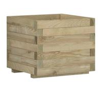 vidaXL Arriate Cuadrado Macetero Maceta Grande de Flores Madera de Pino Impregnada 50x50x40 cm