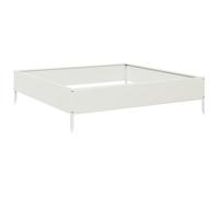 vidaXL Arriate de Acero Blanco 100x100x26 cm, Jardinera de jardín, Jardinera, Jardinera para Verduras, jardineras de jardín, Jardinera para Flores