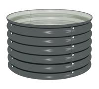 vidaXL Arriate Acero Galvanizado 80x80x44 Gris Macetero Plantador Sembrador