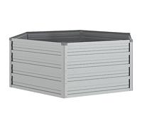 vidaXL Jardinera Arriate de pared en alambre acero galvanizado plateado 129x45 cm