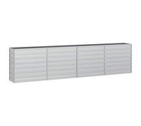 vidaXL Macetero Arriate Cesta de alambre para pared Acero Galvanizado Plateado 320x40x77 cm