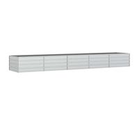 vidaXL Jardinera de pared (arriate) de alambre, acero galvanizado plateado 400x80x45 cm