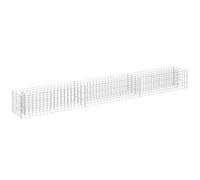 vidaXL Arriate de Gaviones Cestas Piedra Muro Malla Pared Jardín Patio al Aire Libre Decoración Plantador de Acero Galvanizado 270x30x30 cm