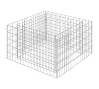 vidaXL Arriate de Gaviones de Acero 90x90x50cm Florero Patio Flores Plantas
