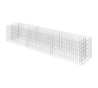 vidaXL Arriate de Gaviones de Acero Galvanizado 270x50x50cm Flores Plantas