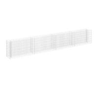 vidaXL Arriate de Gaviones Jardín Cultivo Soporte Huerto Parque Aire Libre Vivero Casero Balcón Macetero Plantador de Acero GAlvanizado 360x30x60cm