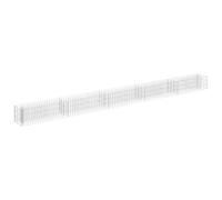 vidaXL Arriate de gaviones Cesta de piedra para jardín Acero galvanizado 450x30x30 cm