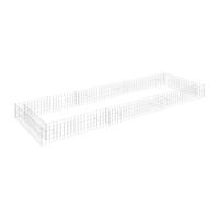 vidaXL Arriate de Gaviones Jardinera Macetero Cesta Pared Alambre Maceta Flores Plantas Jardín Patio Terraza Estable Acero Galvanizado 300x100x20 cm
