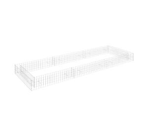 vidaXL Arriate de Gaviones Jardinera Macetero Cesta Pared Alambre Maceta Flores Plantas Jardín Patio Terraza Estable Acero Galvanizado 300x100x20 cm
