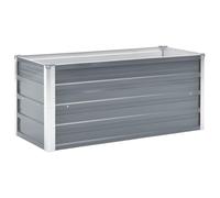 vidaXL Arriate de Jardín Acero Galvanizado 100x40x45 cm Gris Macetero Patio