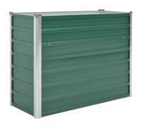 vidaXL Arriate de Jardín Acero Galvanizado 100x40x77cm Verde Florero Patio