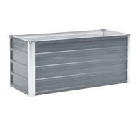 vidaXL Arriate de Jardín Acero Galvanizado 100x40x45 cm Gris Macetero Patio
