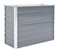 vidaXL Arriate de Jardín de Acero Galvanizado 100x40x77cm Gris Florero Patio