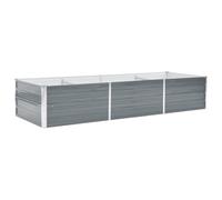 vidaXL Arriate de Jardín de Acero Galvanizado 240x80x45cm Gris Florero Patio