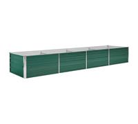 vidaXL Arriate de Jardín Acero Galvanizado 320x80x45cm Verde Florero Patio