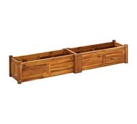 vidaXL Arriate Rectangular de Madera de Acacia 150x30x25 cm Marrón Macetero