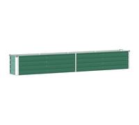 vidaXL Arriate de Jardín Macetero Caja para Plantar Plantas Macetas de Patio Exterior Acero Galvanizado Verde 320x40x77cm