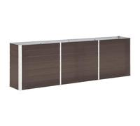 vidaXL Arriate de Jardín Maceteros Maceta Recipiente Elevada Caja Plantar Sembrar Flores Plantas Terraza Exterior de Acero Galvanizado Verde