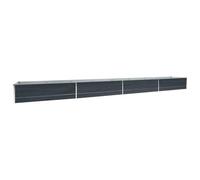 vidaXL Arriate de Jardín Plantas Macetas Mobiliario Muebles Hogar Casa Decoración Exterior Bricolaje Acero Galvanizado Gris Antracita 600x80x45 cm