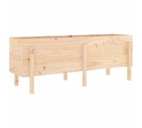 vidaXL Arriate Elevado de Jardín, Macetero de Verduras con Patas, Jardinera para Plantas Flores, Arriate para Patio, Madera Maciza de Pino