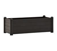 vidaXL Arriate elevado de jardín – Jardinera macetero PP gris antracita 100x43x35 cm