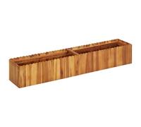 vidaXL Arriate Florero Jardinería Macetas Tiestos Accesorios Articulos Flores Plantas Diseño Rústico Robusta 150x30x25cm Madera Maciza Acacia