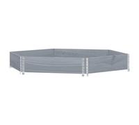 vidaXL Arriate Elevado Hexagonal, Jardinera para Plantas Flores, Soporte para Macetas, Macetero para Jardín, Madera Maciza de Pino Gris